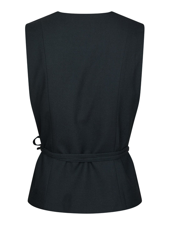 Neo Noir Samara Melange Waistcoat Navy