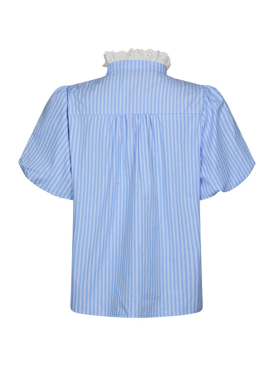 Neo Noir Ulia Stripe Blouse Blue Stripe