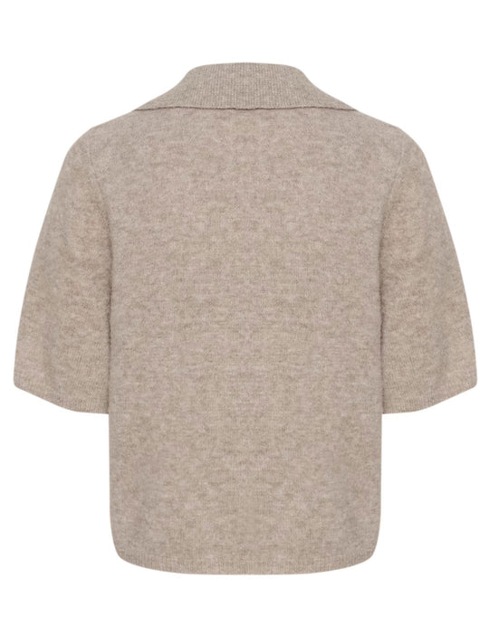 Gestuz GZalpha ss polo pullover warm sand melange