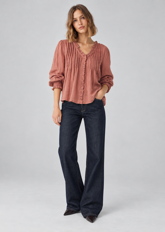 Noella N-Marin Blouse Red Clay