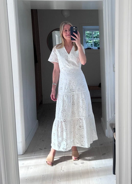 MBYM Shana-M broderie anglaise dress white