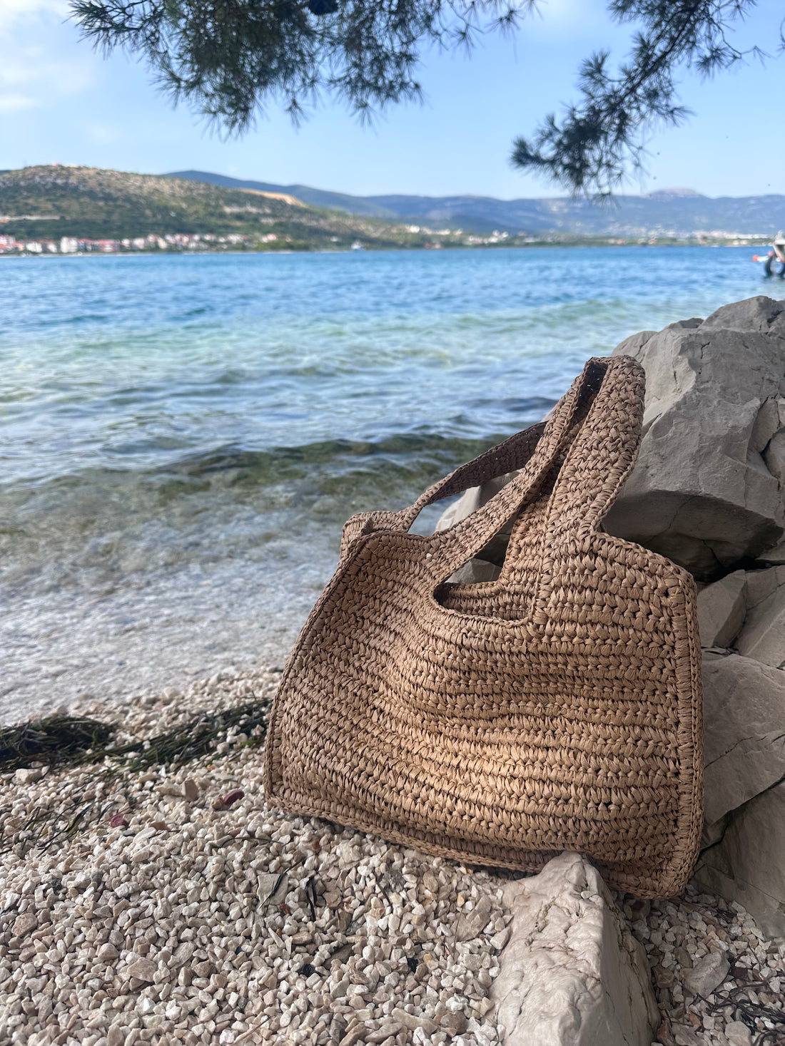 Sui Ava Waffle Cloud Bag Salted Caramel