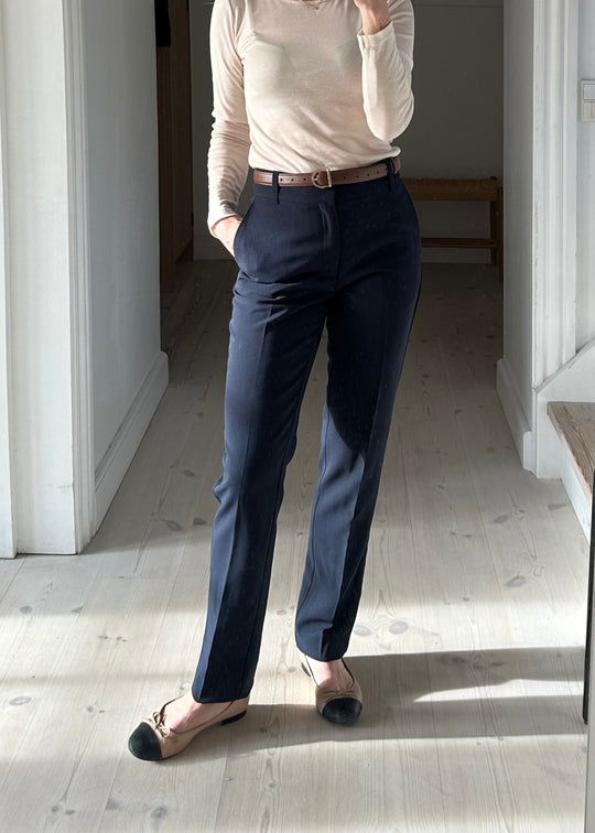 My Essential Wardrobe The Tailored Straight Pant dark blue