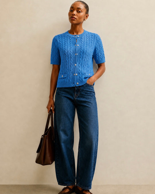 Minus MSFilucca Knit Cardigan Parisian Blue