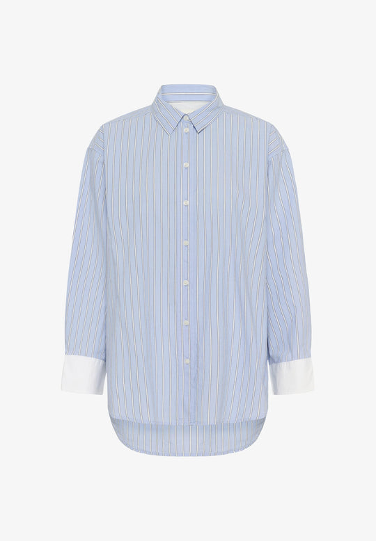 Part Two SavannaPW Woven Shirt Hydrangea Stripe