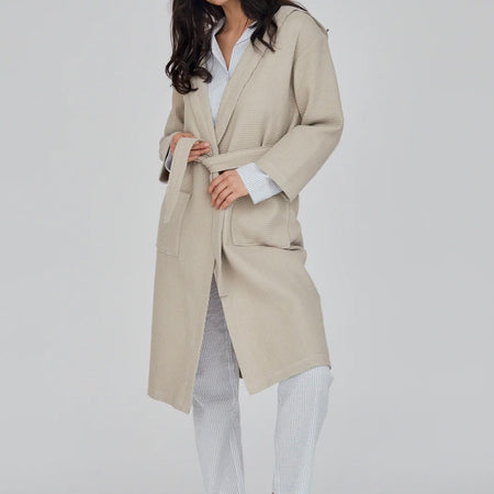 Basic Apparel Nora Long Robe GOTS feather gray