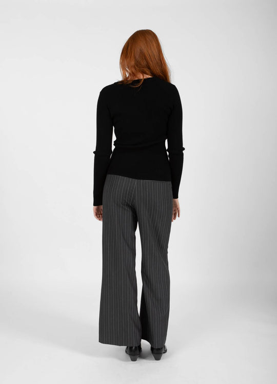 Coster Copenhagen CC Heart Maxine trousers grey pinstripe