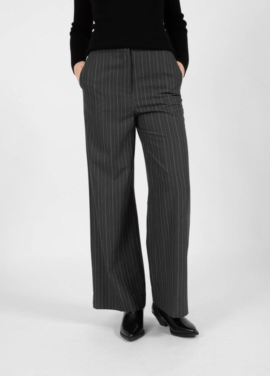 Coster Copenhagen CC Heart Maxine trousers grey pinstripe