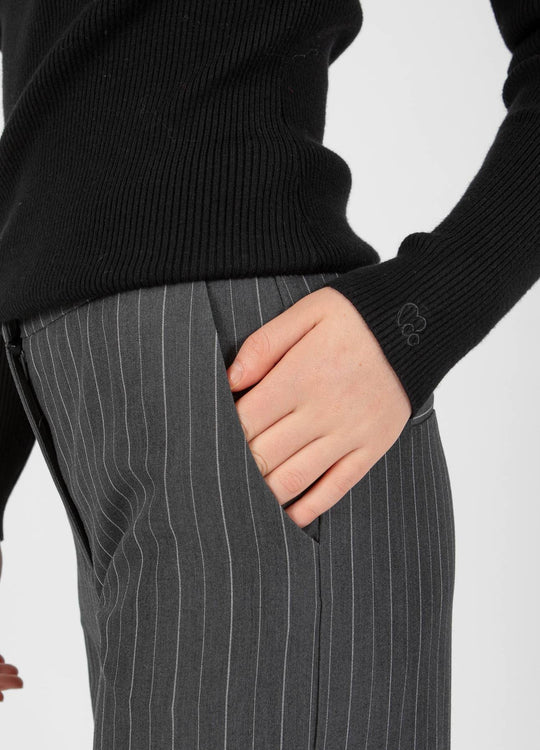 Coster Copenhagen CC Heart Maxine trousers grey pinstripe