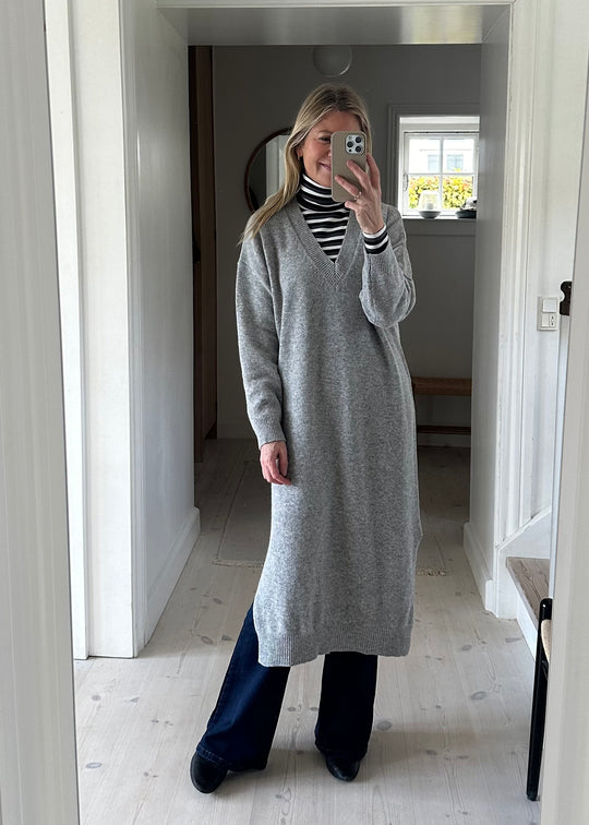 Basic Apparel Ludmilla Whisper à col haut blanc / gris foncé mel./black