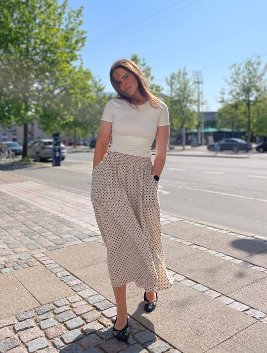 Lollys Laundry AkaneLL Maxi Skirt Creme dot