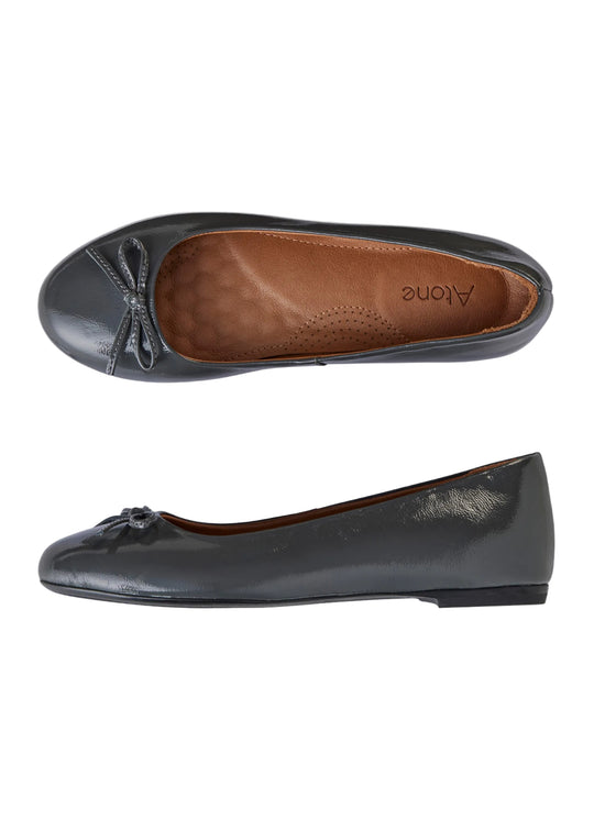 Atone Camelia Ballerina Charcoal Grey