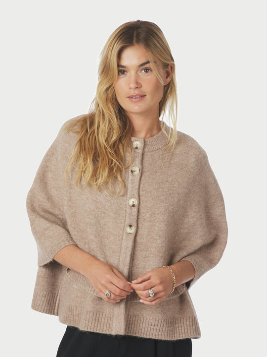 Neo Noir Josei Double Knit Cape Beige Melange