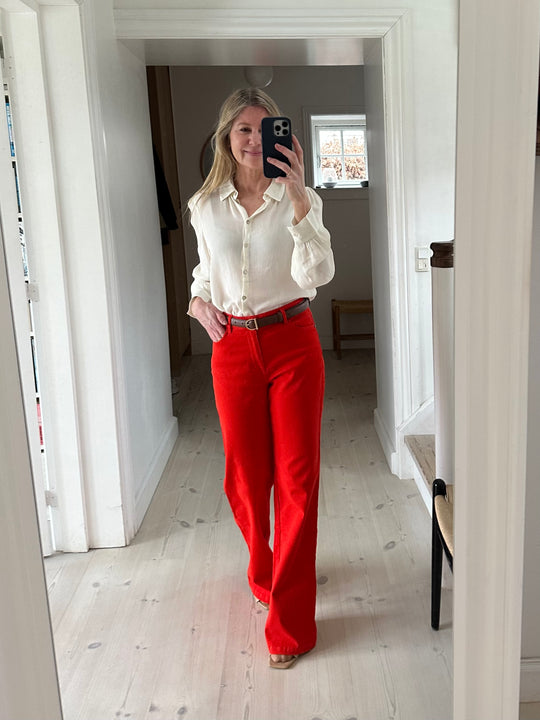 Saint Tropez IluSZ Wide Leg Jeans Flame Scarlet