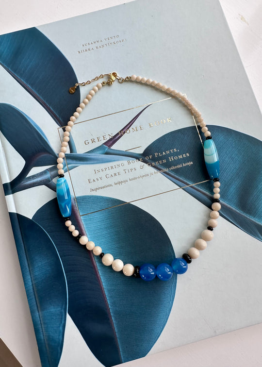 Plissé Copenhagen Tura necklace blue