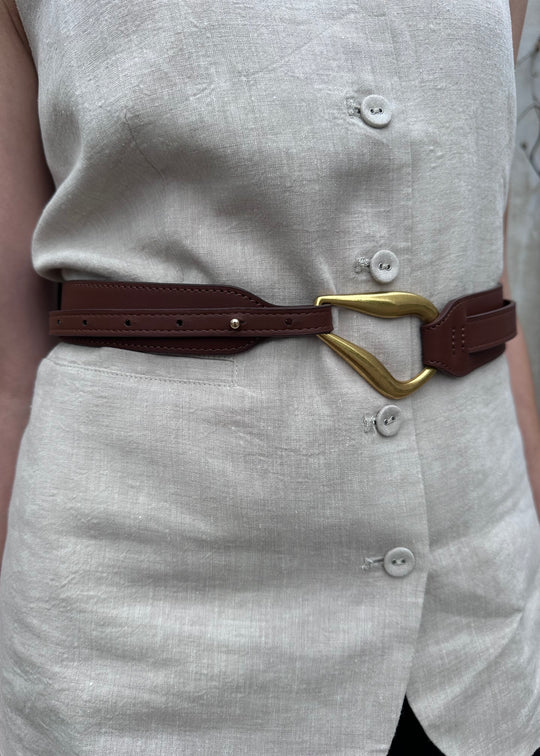Plissé Copenhagen Fairy Belt brown