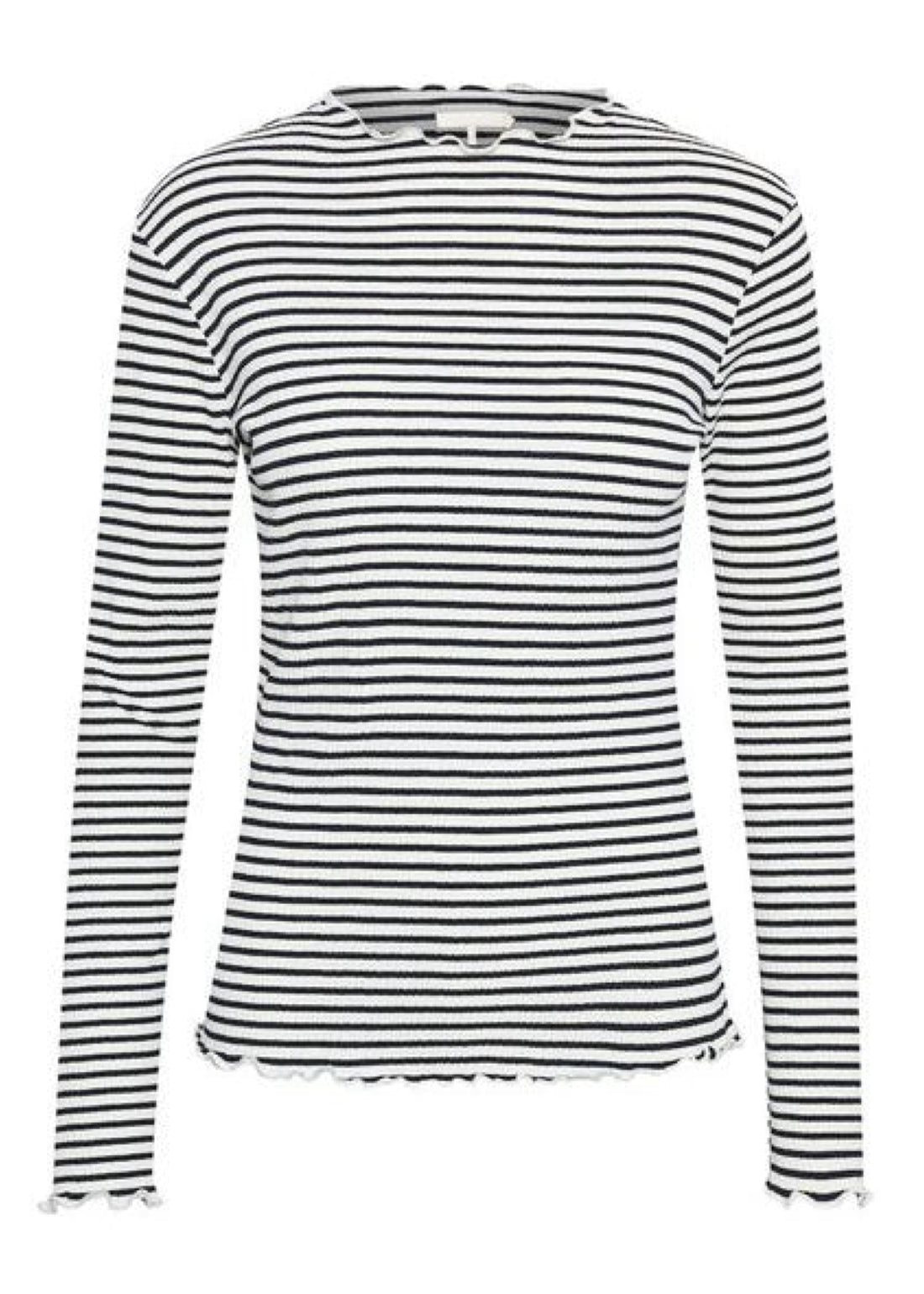 Karen by Simonsen CandaceKB Stripe LS Egret/Night Sky Stripe