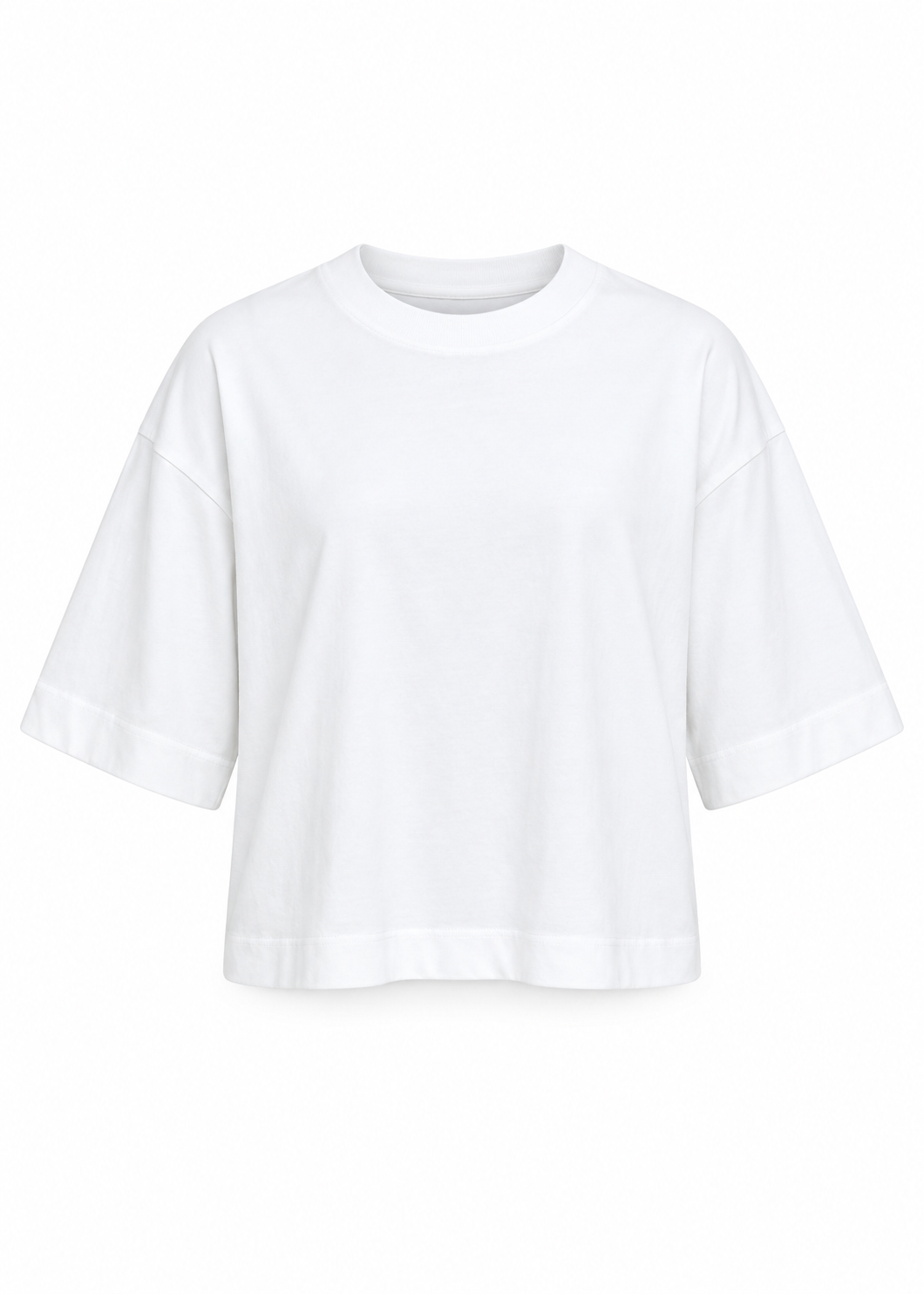 Minus MSGamma Cropped GOTS T-shirt Cloud Dancer