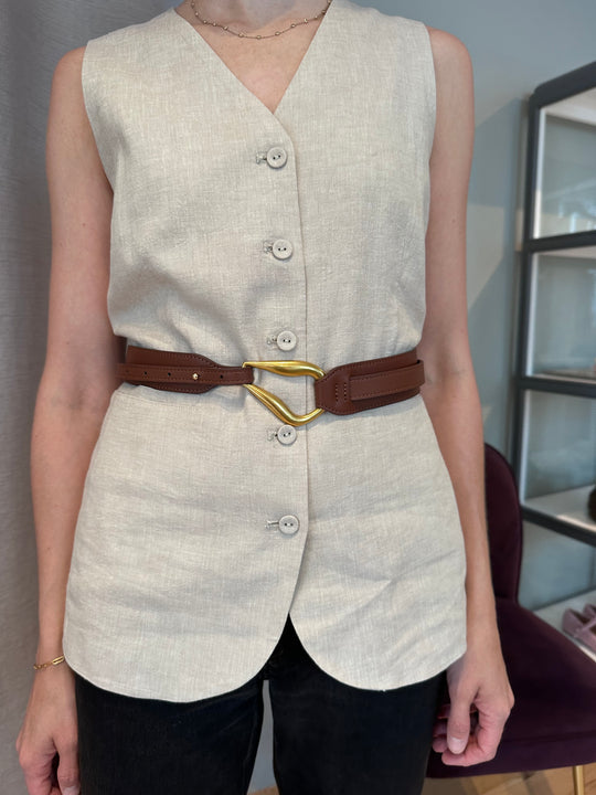 Plissé Copenhagen Fairy Belt brown