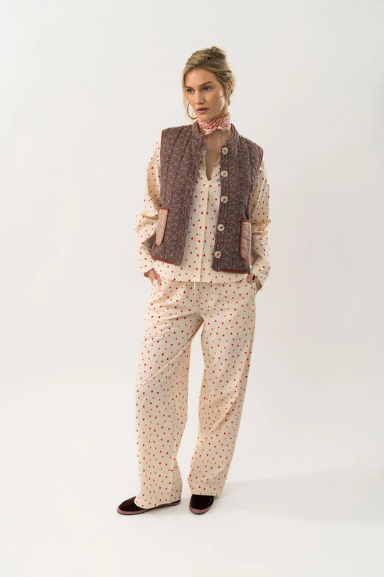 Lollys Laundry CairoLL Vest Flower print brown 25222-1017