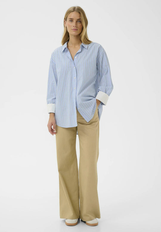 Part Two SavannaPW Woven Shirt Hydrangea Stripe