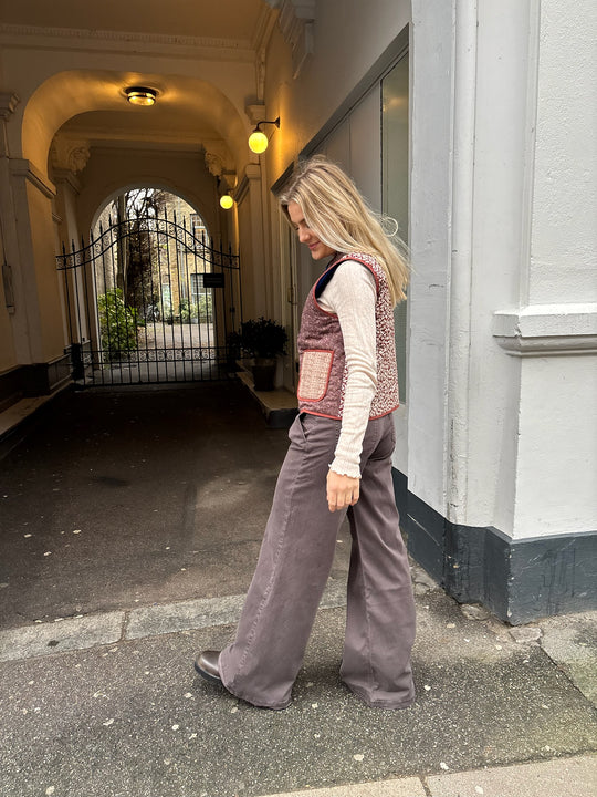 Lollys Laundry CairoLL Vest Flower print brown 25222-1017