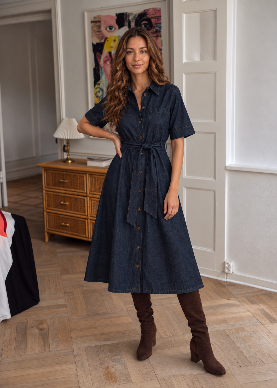 La Rouge Charlotte New Dress Dark Denim
