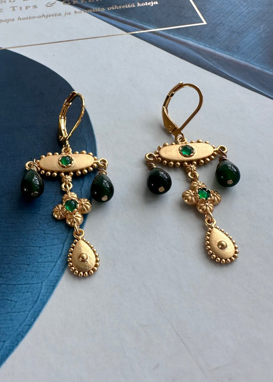Plissé Copenhagen Delize earring green