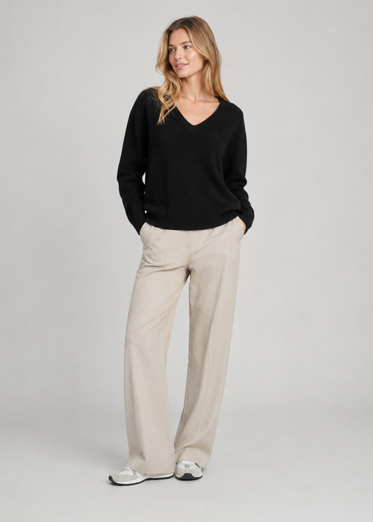 Karen by Simonsen KBAnemone V-neck Black (sort)