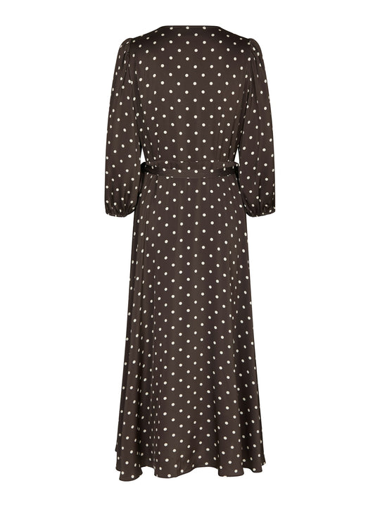 Neo Noir Malinga Dot Dress Dark Brown
