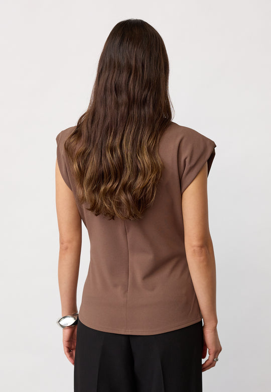 Co’Couture 45182 Falconcc Pleat Top Walnut