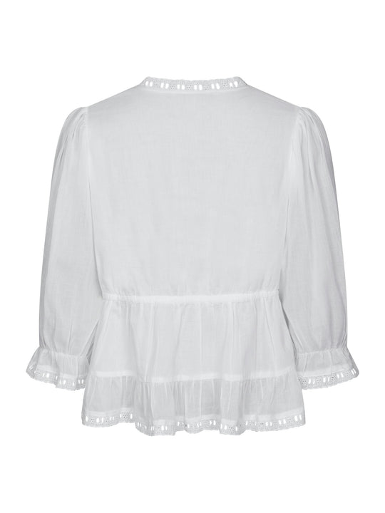 Neo Noir Adelia S Voile Blouse White