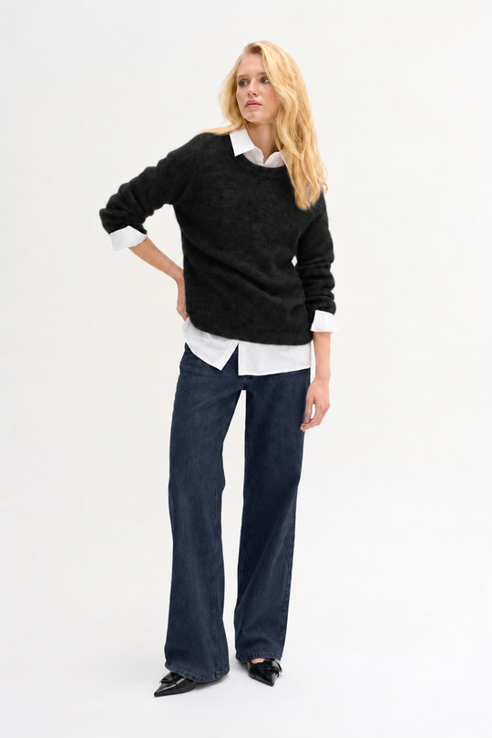 My Essential Wardrobe The Knit Pullover Black
