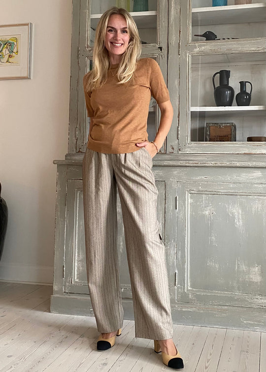 Minus Pamela tricot tee amander melange