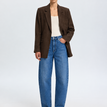 La Rouge Tenna Barrel Jeans Blue Washed Denim