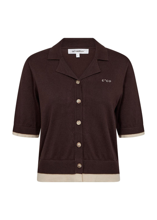 Co’Couture 42019 Luecc Crop Cardigan Dark Brown