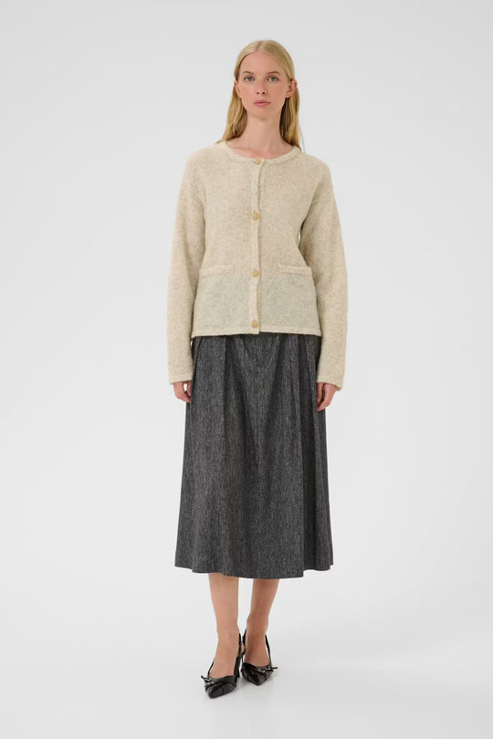 Karen by Simonsen KBZelda Round neck Cardigan Egret