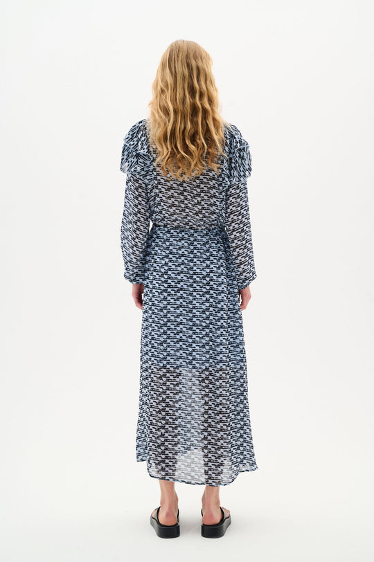 Inwear CessieIW V-neck Dress Blue Diffused Wall