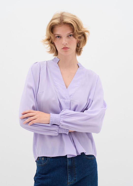 Lavande de chemisier huxieiw