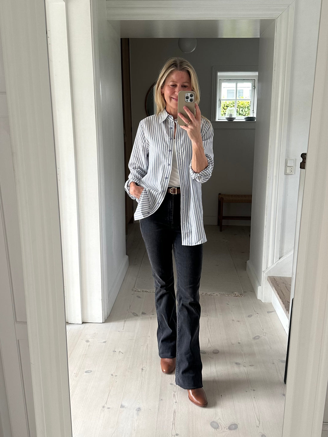 Gestuz Emilindagz hw blossade jeans noos tvättade grå