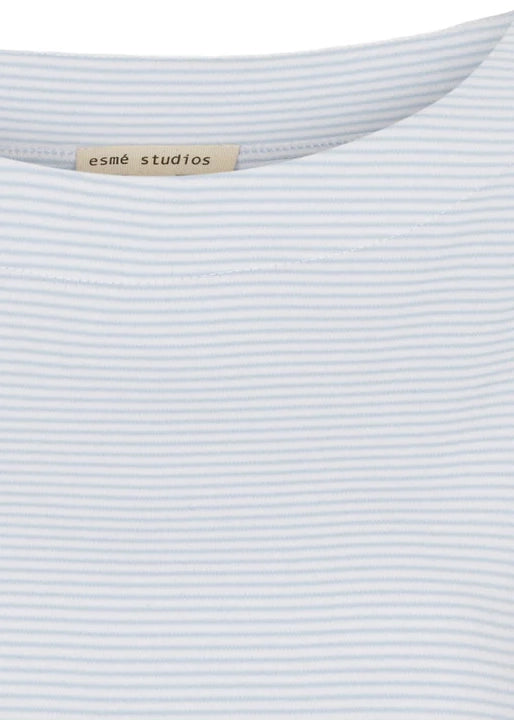 Esmé studios Essigne ls T-shirt rayé GOTS PEARL BLUE
