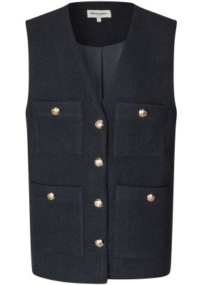Lollys Laundry Edel Vest SS Dark Navy