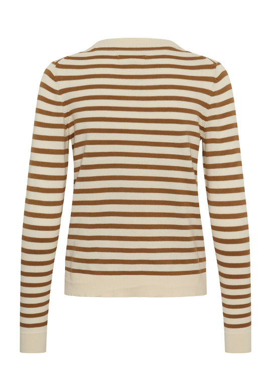 Part Two GertiaPW Pullover Brown Stripe