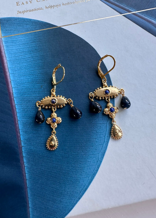 Plissé Copenhagen Delize mini earring petrol