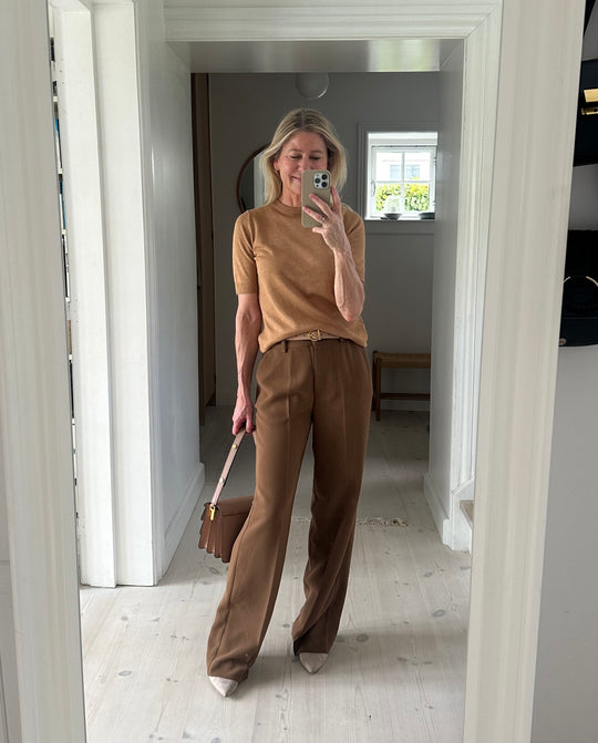 Minus Pamela tricot tee amander melange