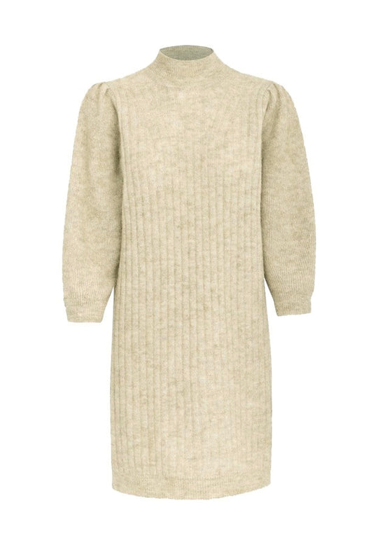 Minus DITT KNIT KLÄNNING OYSTER