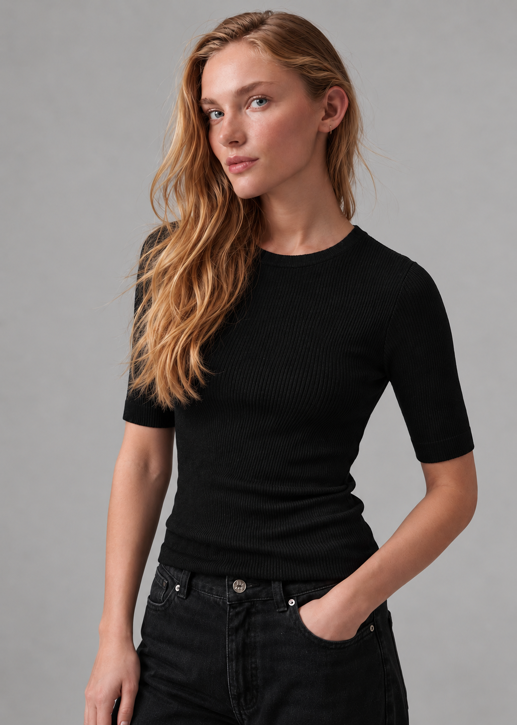 DAY Birger ét Mikkelsen Carolina Rib Daily Elements Pullover Black