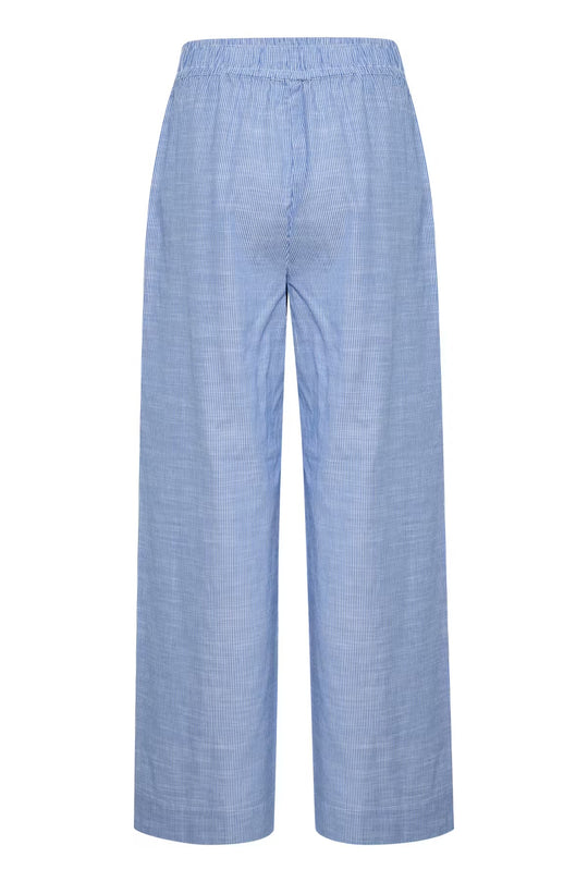 My Essential Wardrobe SkyeMW Wide Pant Delft Blue Striped