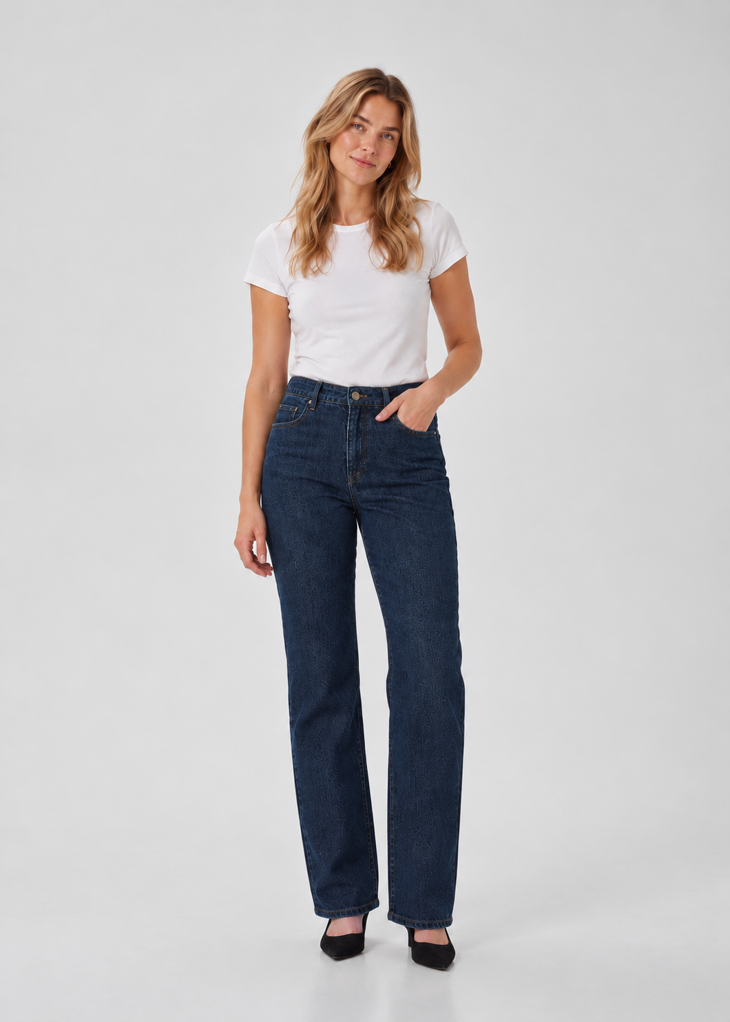 My Essential Wardrobe Jeans Straight 07 The Isa 139 Dark Blue Un-Wash