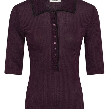 Soaked SLLaisa Polo Pullover Winetasting bordeaux